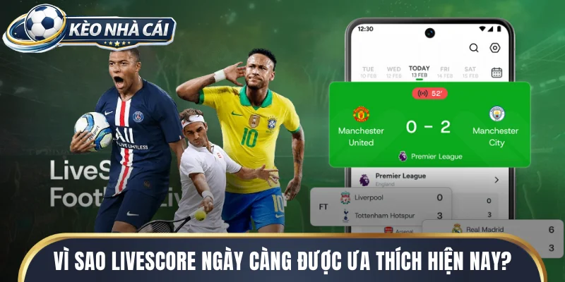 Vì sao livescore ngày càng được ưa thích hiện nay?