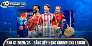 BXH C1 2025/26 - Bảng Xếp Hạng Champions League Mới Nhất